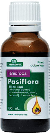 Tahidrops Pasiflora Biljne kapi za anksioznost, strah, depresiju i nesanicu  TAHIROVIĆ