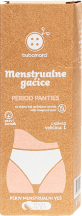 Platnene menstrualne gaćice, vel. L, više vrsta Bubamara