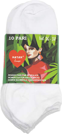 Kratke čarape za žene, vel. 36 - 38, 10 pari Matan