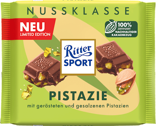 Polnomlečna čokolada s pistacijo Ritter SPORT