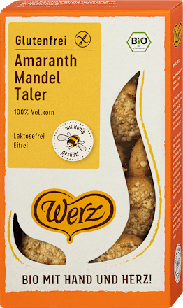 Kekse Bio 4-Korn-Amaranth-Mandel-Taler Glutenfrei Werz