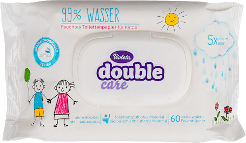 double care vlažni toaletni papir za decu - 99% voda Violeta