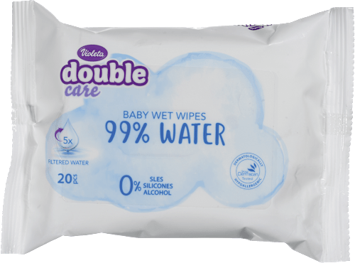 Vlažni robčki 99 % Water  Violeta