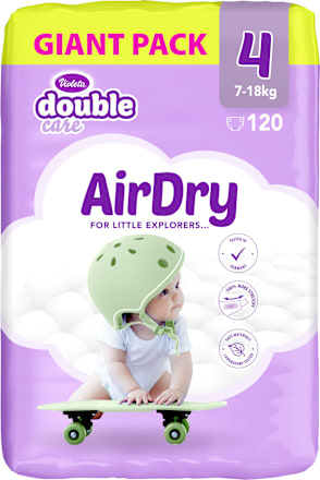 double care pelene AirDry GIANT PACK veličina 4 (7-18kg) Violeta