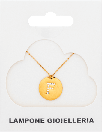 Ogrlica slovo F - Gold Lampone