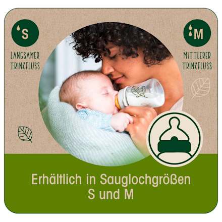 Babyflasche aus Glas cherry green, grün, von Geburt an, 120 ml Nip