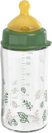 Babyflasche aus Glas cherry green, grün, von Geburt an, 240ml Nip