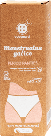 Platnene menstrualne gaćice, vel. XL, više vrsta Bubamara