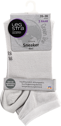 Sneaker Basic Socks stone, mărimea 35 - 38 (2 perechi) Legstra