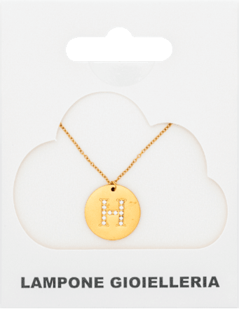 Ogrlica slovo H - Gold Lampone