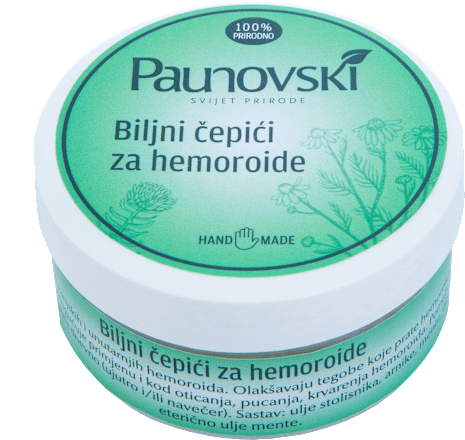 Biljni čepići za hemoroide Paunovski