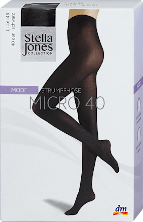 Mode Strumpfhose Micro schwarz DEN 40, Gr. 46-48 Stella Jones