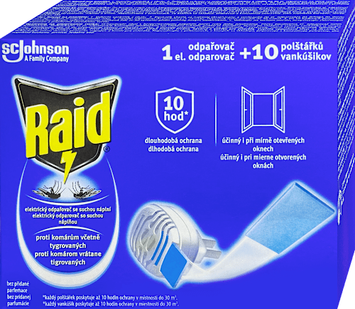 Elektrický odparovač so suchou náplňou Raid