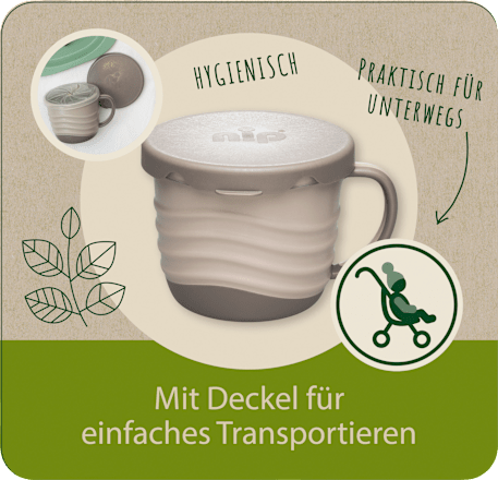 Snackbox eat green 2in1 grau Nip