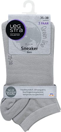 Sneaker Basic Socken grau, Gr. 35-38 Legstra