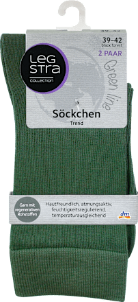Söckchen Trend grün, Gr. 39-42 (2 Paar) Legstra