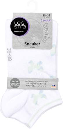 ponožky Sneaker Trend motýli, velikost 35-38,  2 páry Legstra