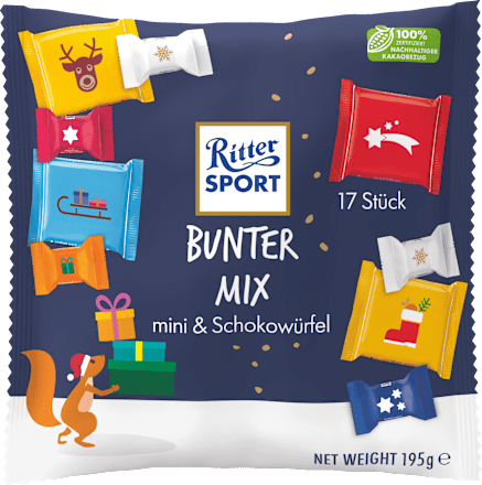 Cioccolatini al latte Bunter Mix  Ritter SPORT