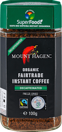 ORGANIC FAIRTRADE INSTANT KAFA - bez kofeina MOUNT HAGEN
