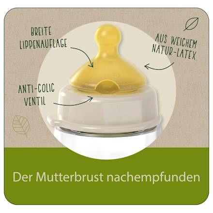 Babyflasche aus Glas cherry green, grün, von Geburt an, 120 ml Nip