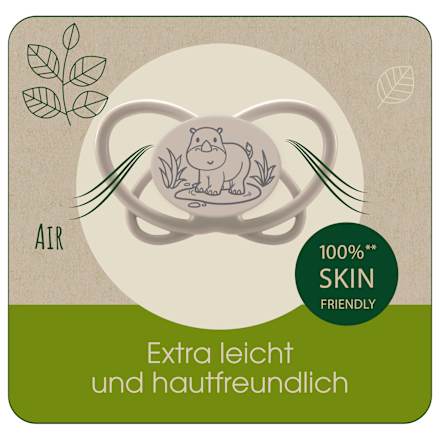 Schnuller green My Butterfly Silikon, grau/braun, Gr. 2, 5-18 Monate Nip