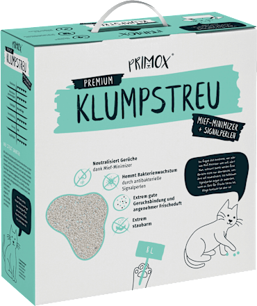 Katzenstreu, Klumpstreu Mief-Minimizer mit Signalperlen Primox