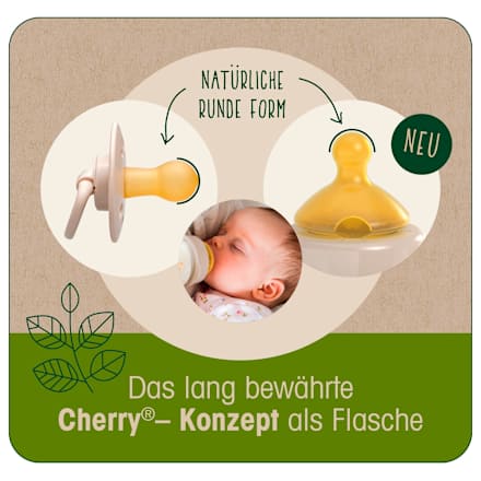 Babyflasche aus Glas cherry green, grün, von Geburt an, 120 ml Nip
