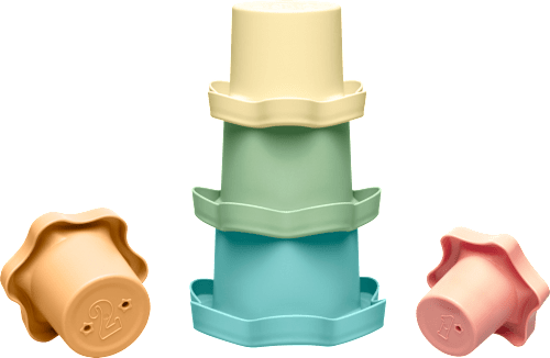 Stapelbecher Set play green bunt 5tlg Nip