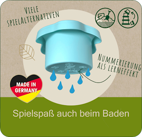 Stapelbecher Set play green bunt 5tlg Nip