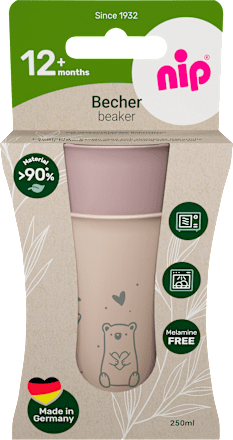 Trinkbecher lila/creme Nip