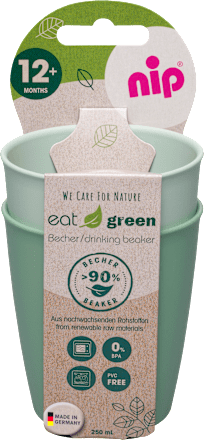 Trinkbecher eat green grün  Nip