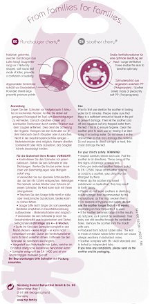 Schnuller Cherry Latex, türkis/blau, Gr.1, 0-6 Monate Nip