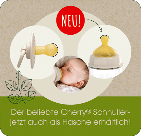 Schnuller Cherry Latex, türkis/blau, Gr.1, 0-6 Monate Nip