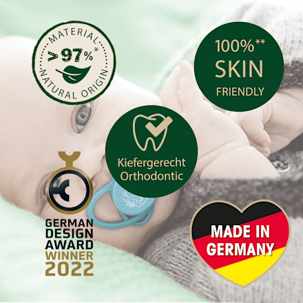 Schnuller green My Butterfly Silikon, braun/grau, Gr. 2,  5-18 Monate Nip