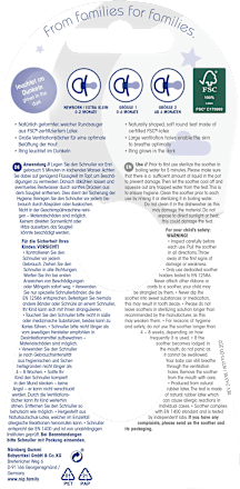 Schnuller cherry air night Latex, grau/creme, Gr. 1, 0-6 Monate Nip