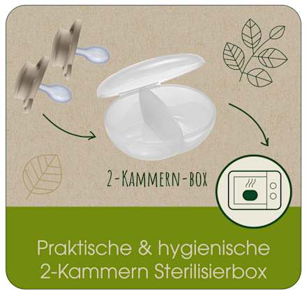 Schnuller green My Butterfly Silikon, grau/braun, Gr. 2, 5-18 Monate Nip