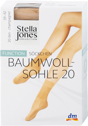 Pančuchové ponožky Baumwollsohle 20, 39-42 champagner Stella Jones