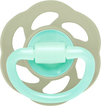 Schnuller cherry air night Latex, grau/creme, Gr. 1, 0-6 Monate Nip