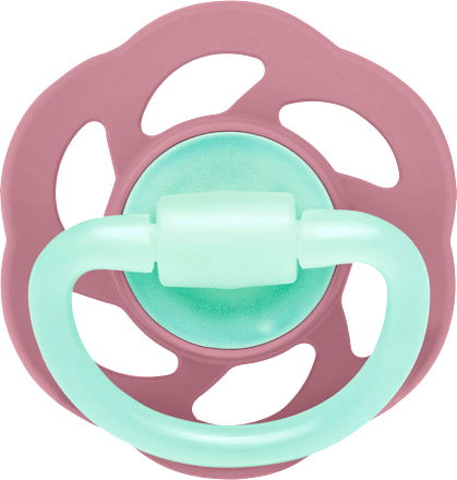 Schnuller cherry air night Latex, braun/rot, Gr.1, 0-6 Monate Nip