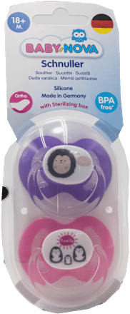 Suzete ortodontice,decorate multicolore,inel,talia 3+ Baby-Nova