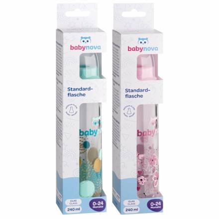 Biberon din sticlă 0-24 luni Baby-Nova