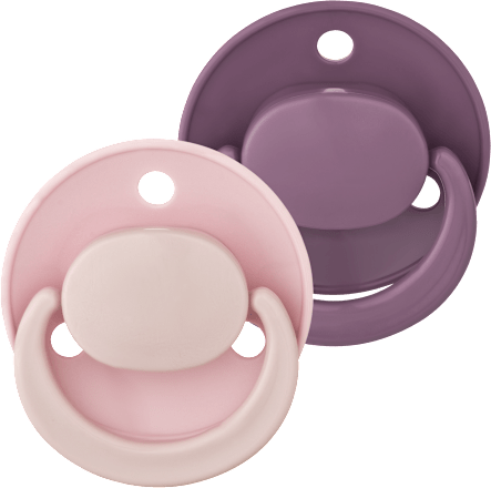 Suzete rotunde din latex cu inel 0-24 luni Baby-Nova