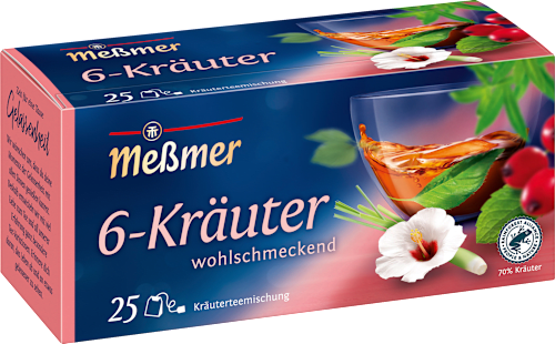 Kräutertee 6-Kräuter (25 Beutel) Meßmer
