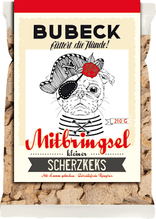 Hundeleckerli "Mitbringsel" Kekse mit Lamm, Hipster Edition verschiedene Motive, getreidefrei Bubeck