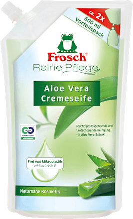 Reine Pflege Aloe Vera Pflegeseife Umweltbeutel Frosch Senses