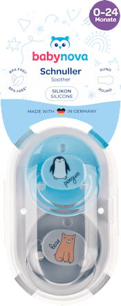 Suzete rotunde cu inel decorate multicolore Baby-Nova