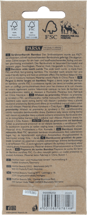 Češalj od bambusovog drva PARSA BEAUTY