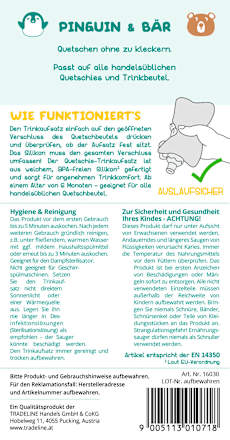 Quetschbeutel Trinkaufsatz sortiert Dentistar