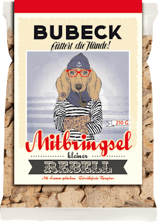 Hundeleckerli "Mitbringsel" Kekse mit Lamm, Hipster Edition verschiedene Motive, getreidefrei Bubeck