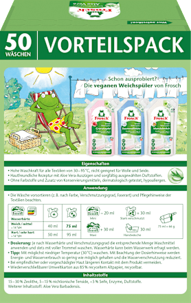 Waschmittel Pulver Aloe Vera Sensitiv Vorteilspack Frosch